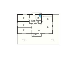 Vakantiehuis Ebeltoft Grondplan 34