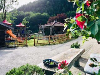 Blick auf den Spielplatz