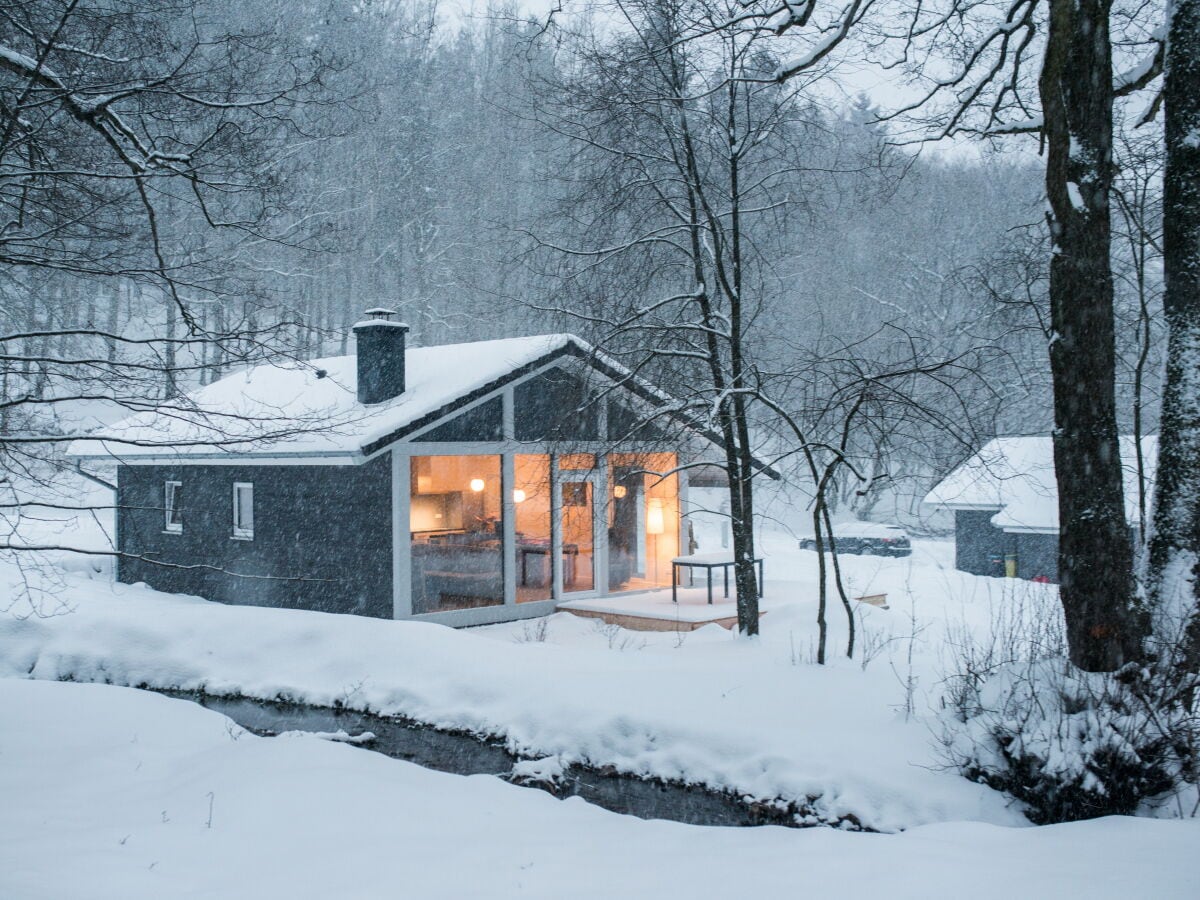 Winteransicht vom Ferienhaus