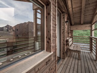 Balkon mit Blick auf die Berge