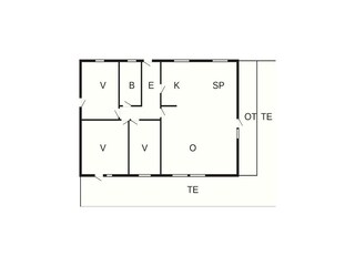 Vakantiehuis Vaeggerløse Grondplan 38