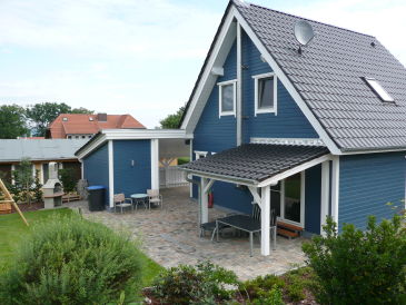 Ferienhaus Schwedenhaus am Fleesensee blau