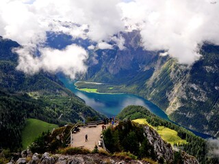 Blick vom Jennergipfelauf den Königssee