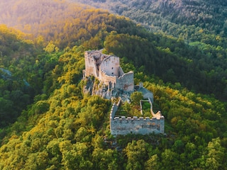 Die Ruine der mittelalterlichen Festung Pietrapelosa.