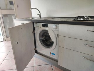 Washing machine in the kitchen