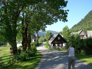 spazieren gehen und die Landschaft genießen