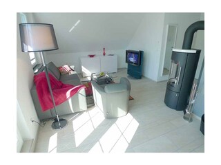 Wohnraum mit Kamin