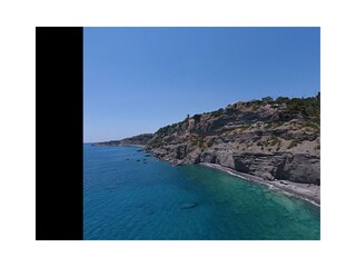 Private beach of the villa