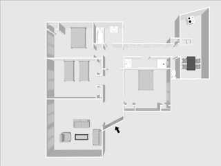 Appartamento per vacanze Paris Pianta del piano 33