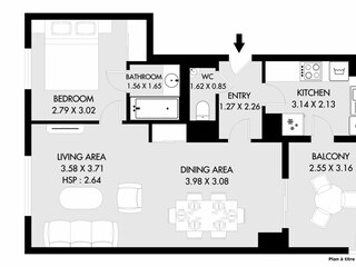 Appartamento per vacanze Paris Pianta del piano 15