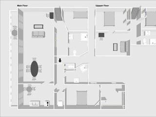 Appartamento per vacanze Paris Pianta del piano 23