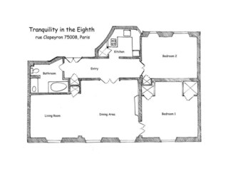 Appartamento per vacanze Paris Pianta del piano 12