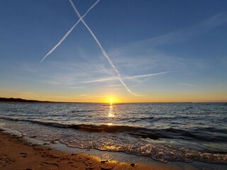 Sonnenuntergang am Ostseestrand Glowe