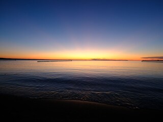 Sonnenuntergang am Ostseestrand Glowe