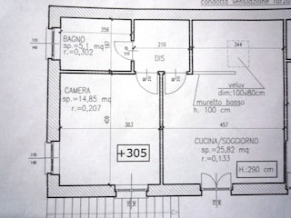 Grundriss der Wohnung " Azzurro"