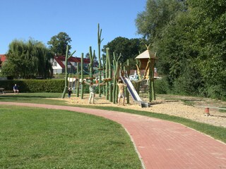 Climbing frame on Fleesensee beach