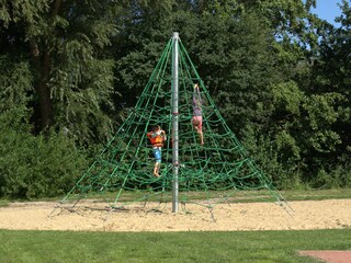 Climbing pyramid on Fleesensee beach