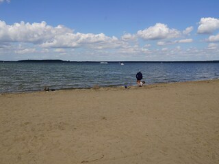 Sandy beach on lake Fleesensee