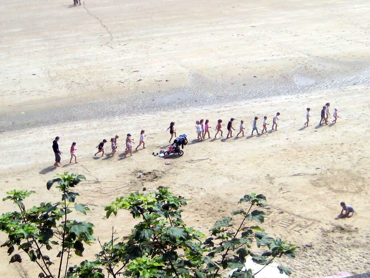 Ankunft am Strand