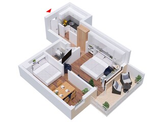 Appartamento per vacanze Westerland Pianta del piano 22