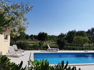 Blick auf dem Pool