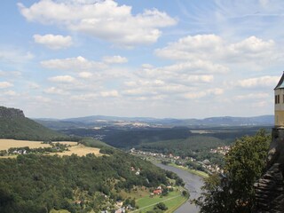 Blick von der Festung auf die Elbe