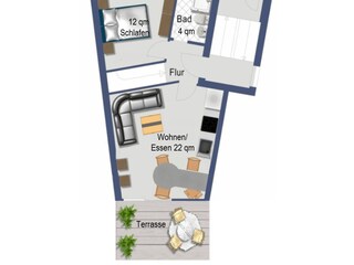 Apartamento de vacaciones Kronsgaard Plano de planta 35