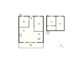 Vakantiehuis Agger Grondplan 6