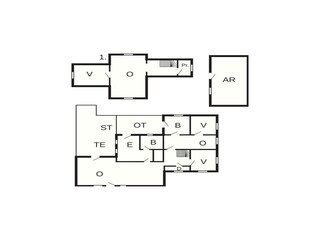 Casa de vacaciones Blåvand Plano de planta 69