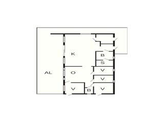 Vakantiehuis Ambjörnarp Grondplan 43