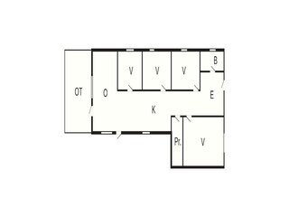 Vakantiehuis Fjellerup Strand Grondplan 55