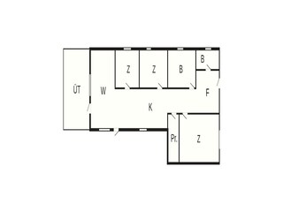 Vakantiehuis Fjellerup Strand Grondplan 5