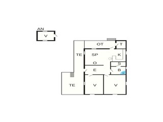 Vakantiehuis Kolind Grondplan 3