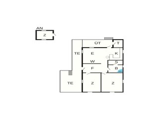 Vakantiehuis Kolind Grondplan 4