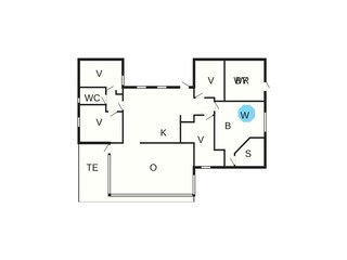 Vakantiehuis Fårevejle Grondplan 49