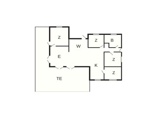 Vakantiehuis Tisvildeleje Grondplan 58