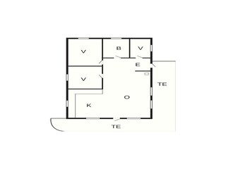 Vakantiehuis Dronningmølle Grondplan 18