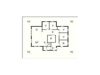Vakantiehuis Sørbøvåg Grondplan 36