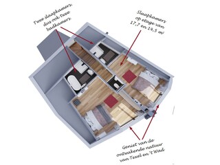 Villa De Koog Pianta del piano 42