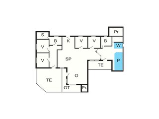 Casa per le vacanze Henne Strand Pianta del piano 74