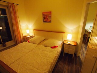 Das Schlafzimmer der Ferienwohnung