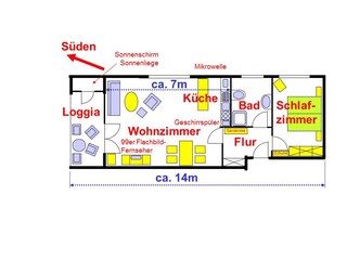 Floor plan of the flat