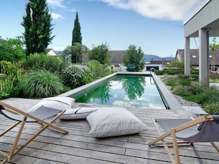 Naturpool neben der Ferienwohnung
