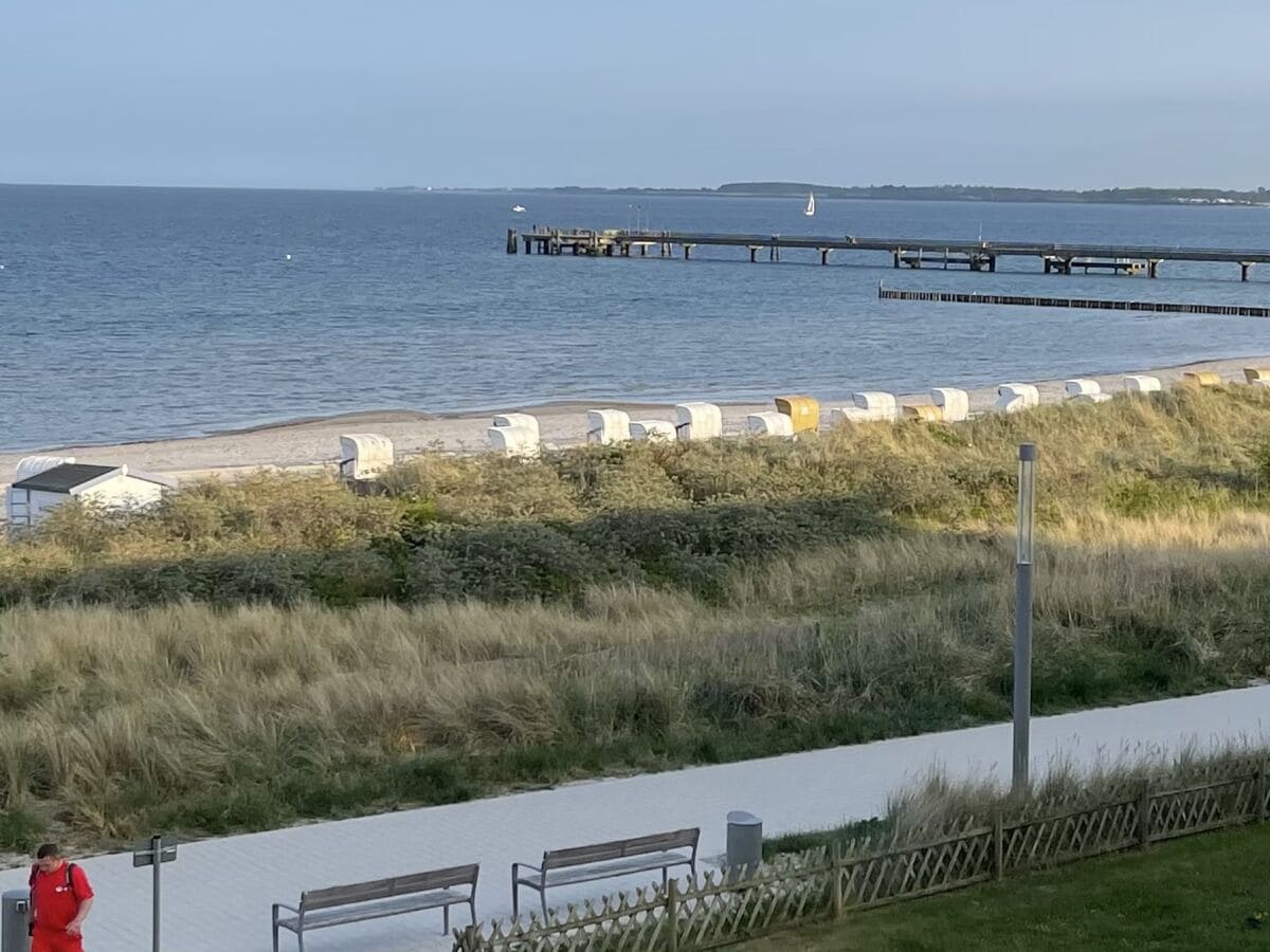 View from the balcony to the pier