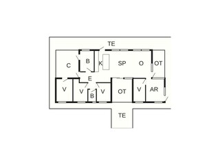 Vakantiehuis Vejers Strand Grondplan 71