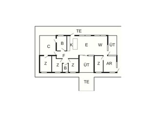 Vakantiehuis Vejers Strand Grondplan 71