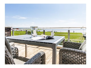 Blick auf  den Strand und die Nordsee