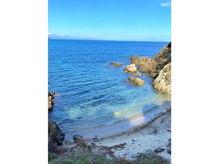 Beautiful small beach bay along the coast