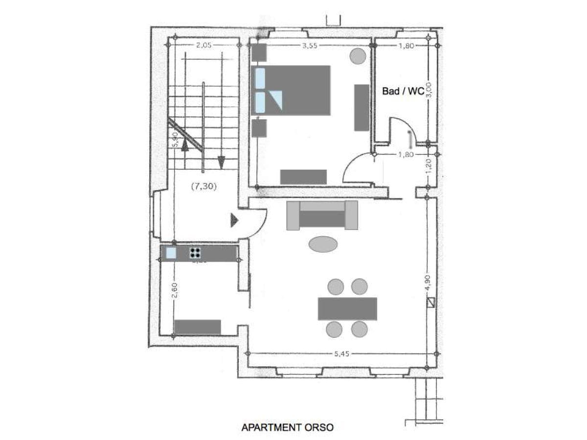 Grundriss Apartment Orso