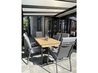 Terrace with high-quality garden furniture